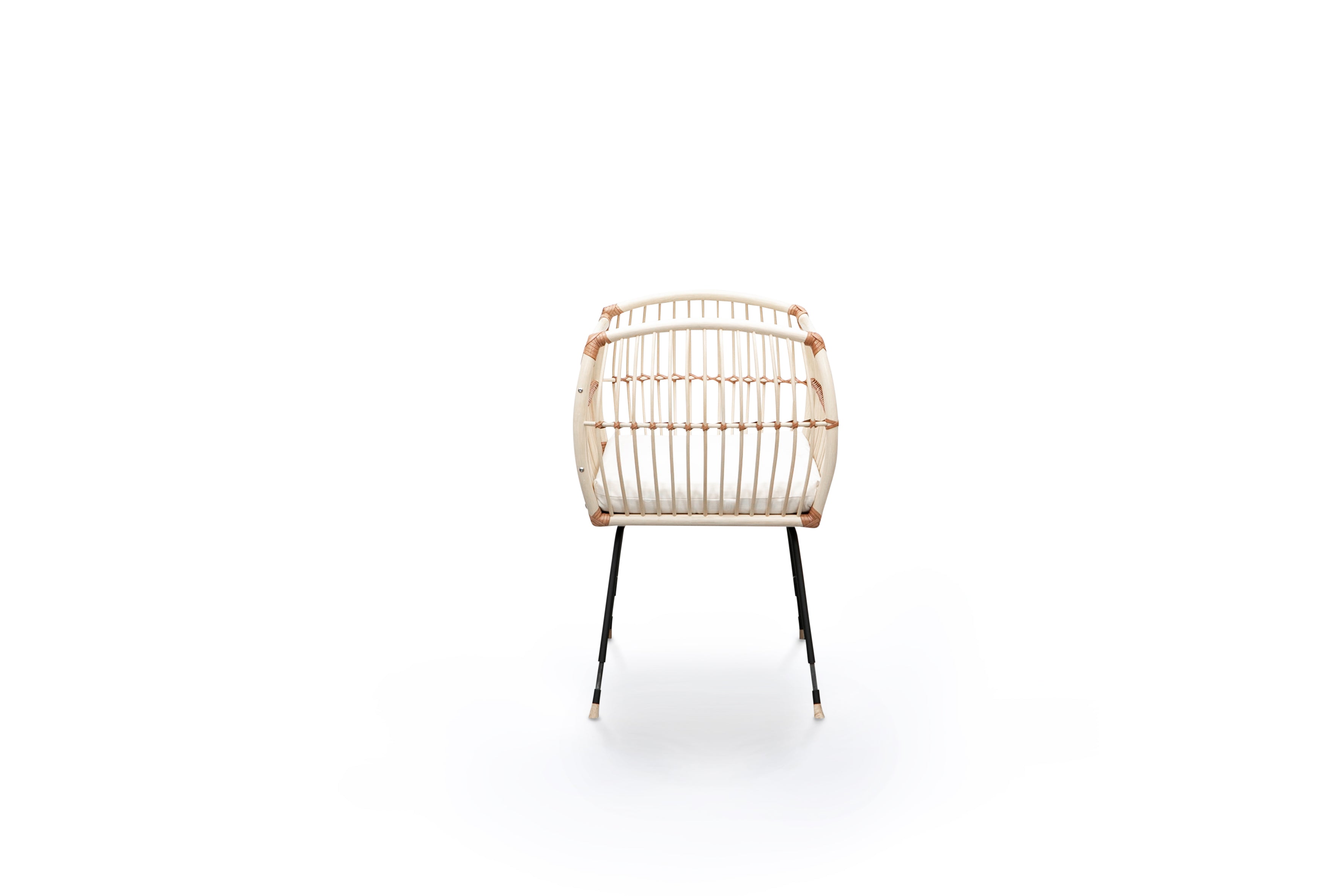 Co-sleeping wieg in rotan &amp;amp; leer - Martha
