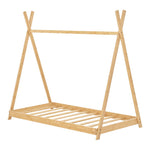 Tipi bed voor kinderen - 70x140cm - Natuurlijk bamboe