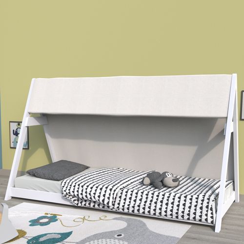 Letto a cabina tipi Montessori in legno bianco