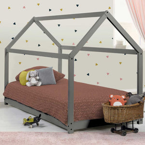 Letto a cabina Montessori grigio