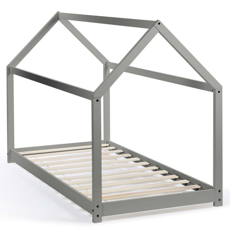 Letto a cabina Montessori grigio