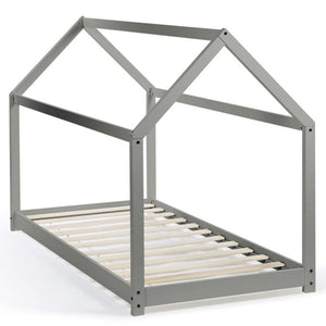 Letto a cabina Montessori grigio