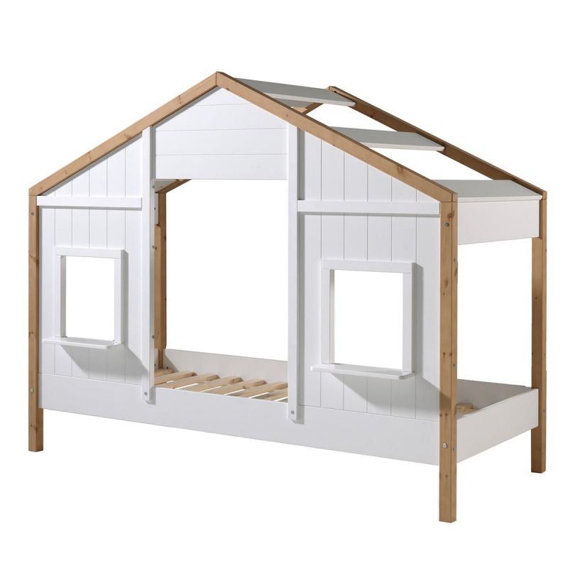 Wit kajuitbed met opberglade