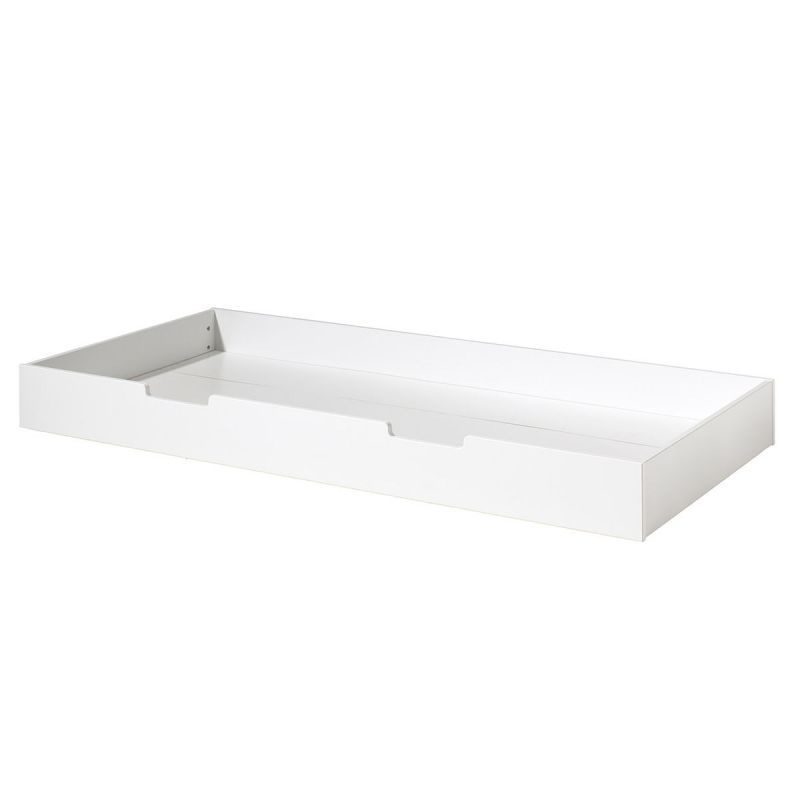 Wit kajuitbed met opberglade