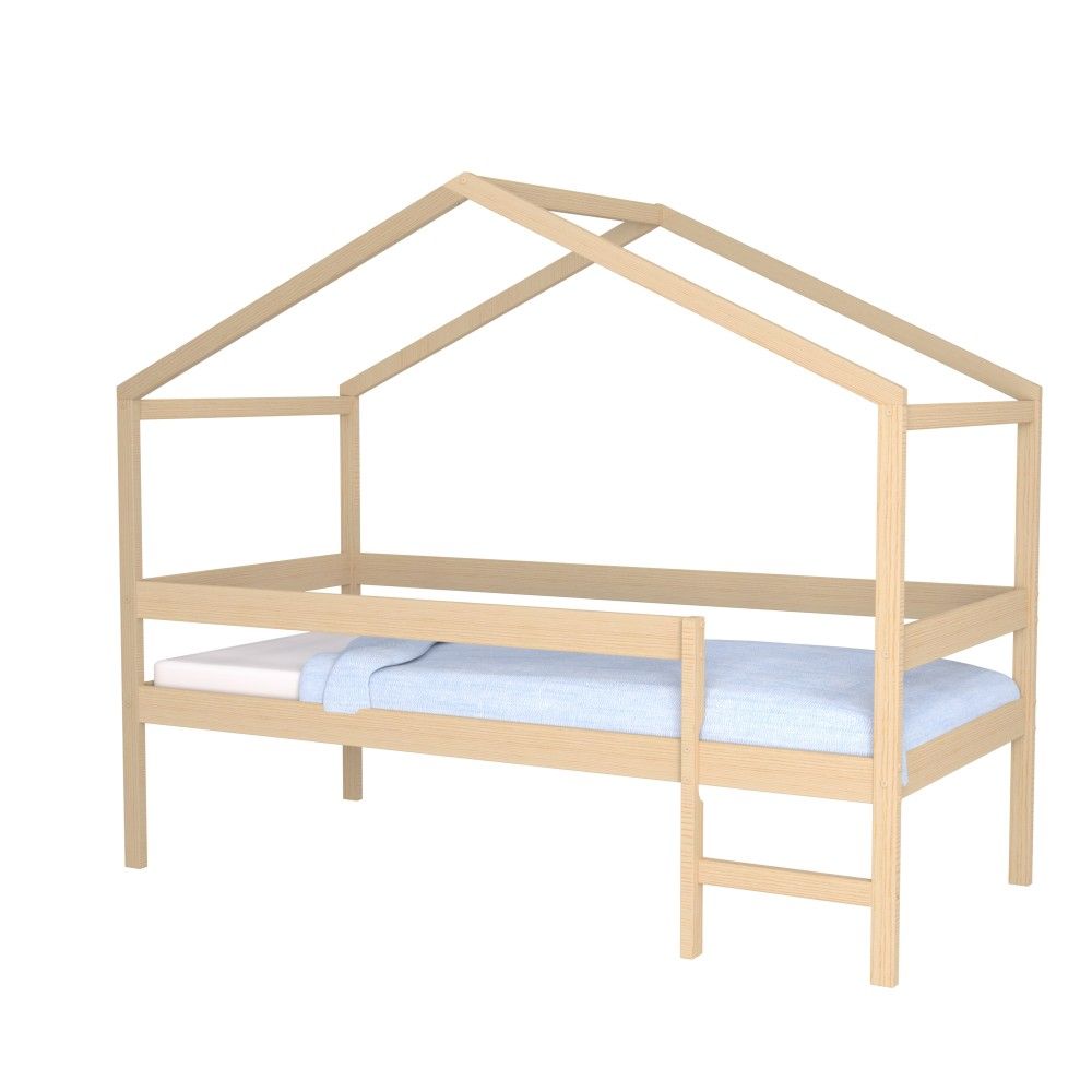 Mika naturel houten kajuitbed met boxspring