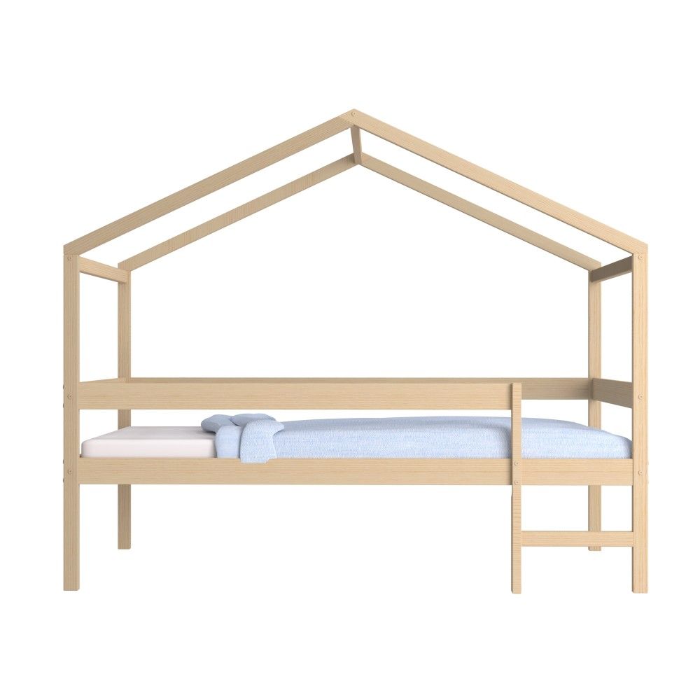 Mika naturel houten kajuitbed met boxspring