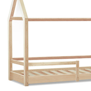 Letto a capanna in legno Montessori con barriera