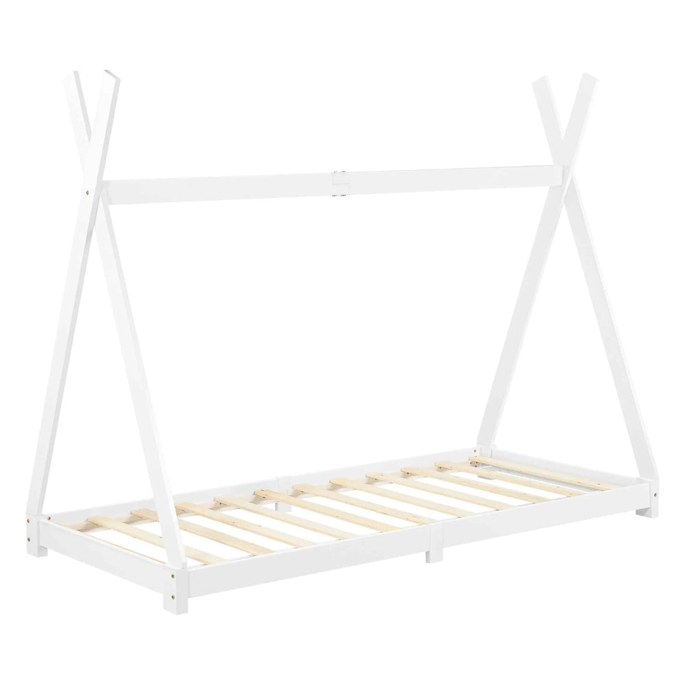 Tipi bed 90x200cm - Montessori - Wit