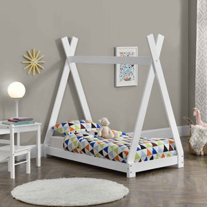 Tipi bed 70x140cm - Montessori - Wit