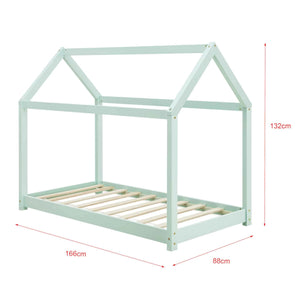 Lit cabane Montessori 80x160cm - Vert menthe