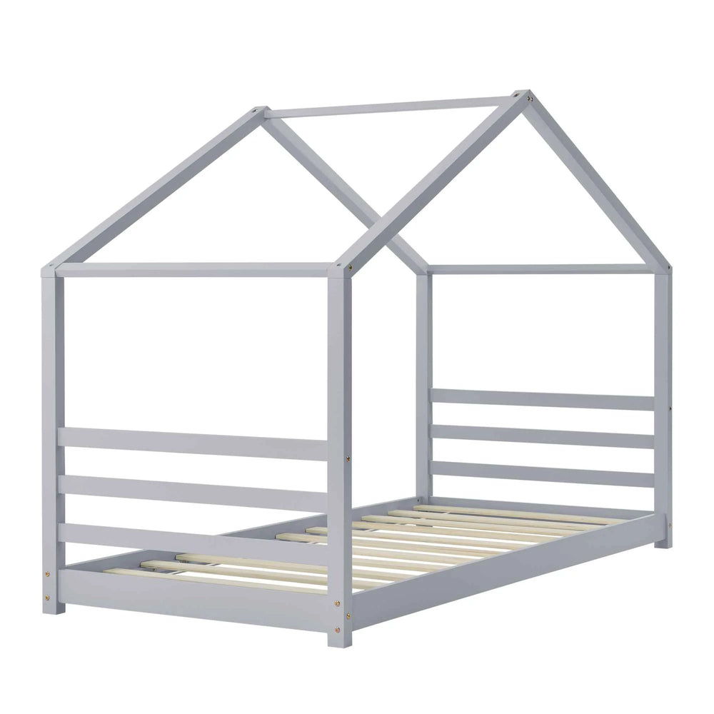 Lit cabane Montessori - 90x200 cm - Gris