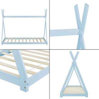 Lit tipi 90x200cm - Montessori - Bleu