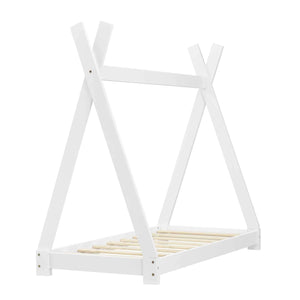 Lit tipi 70x140cm - Montessori - Blanc