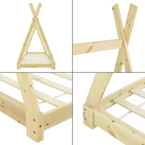 Tipi bed 80x160cm - Montessori - Natuurlijk hout