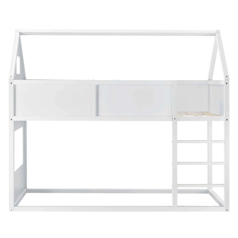 Lit cabane mezzanine - 90x200cm - Blanc