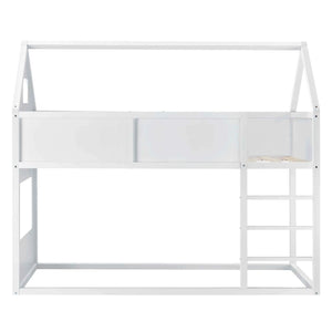 Lit cabane mezzanine - 90x200cm - Blanc