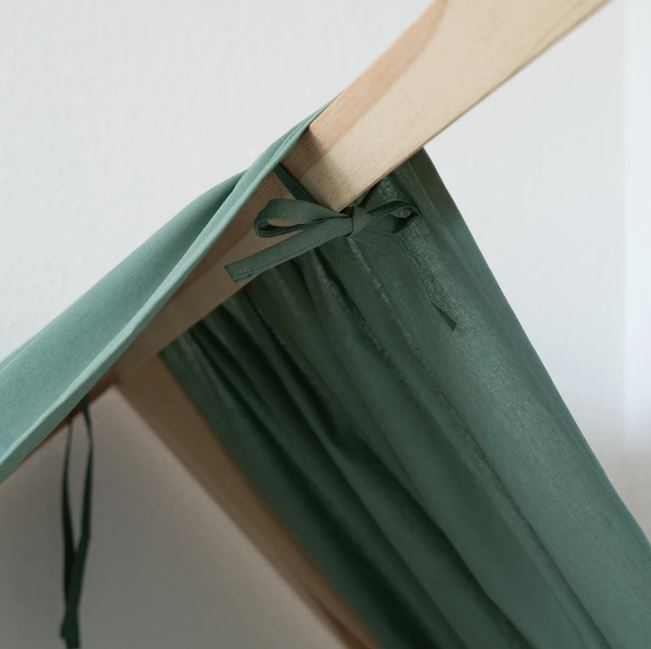 
            
                Laad afbeelding in galerij, Groene bedhemel voor Ikea Kura cabinebed
            
        