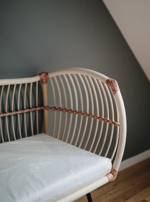 Culla co-sleeping in rattan e pelle - Martha