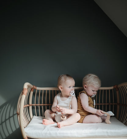 Berceau cododo en rotin &amp; cuir - Martha