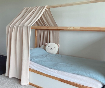 Ciel de lit cabane Beige pour lit Kura Ikea