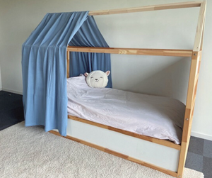 Ciel de lit cabane Bleu pour lit Kura Ikea