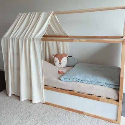 Pack ciel de lit + toit en bois pour lit cabane Kura Ikea