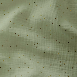Ciel de lit cabane Vert pois dorés