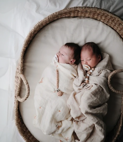Couffin naturel en jonc de mer avec matelas