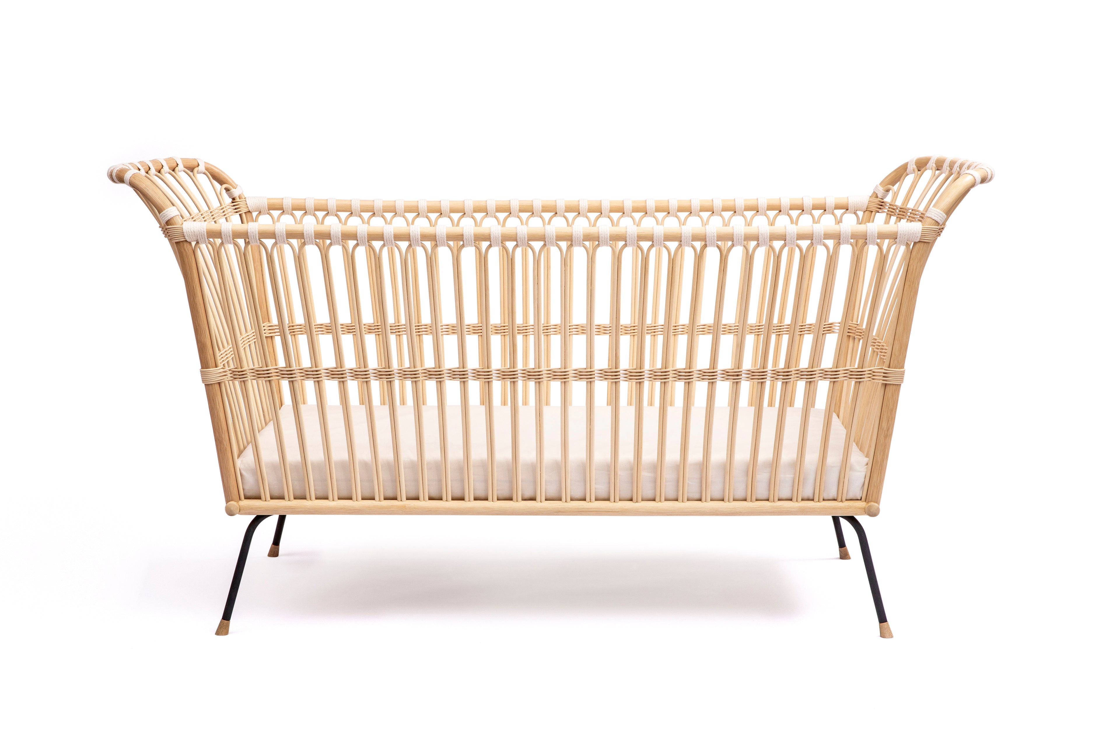Lit bébé en rotin Frederick - Coton