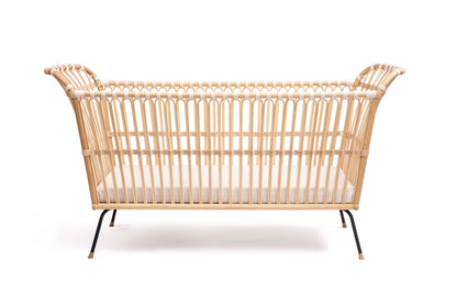 Lit bébé en rotin Frederick - Coton