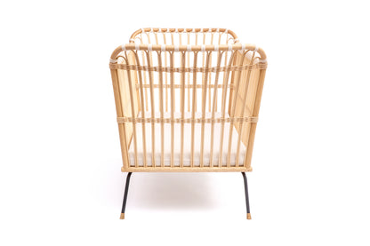Lit bébé en rotin Frederick - Coton