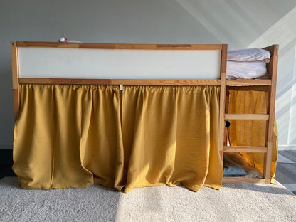 IKEA Kura bedgordijnen - Mosterdgeel