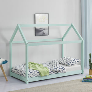 Lit Enfant Design Maison Netstal Pin 160 x 80 cm Menthe [en.casa]