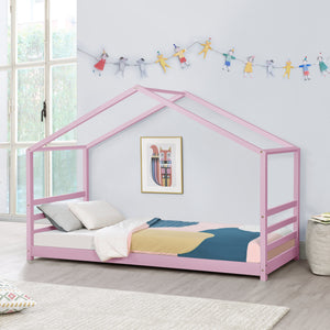 Lit D'enfant Design Maison Vardø Pin 90 X 200 Cm Rose [en.casa]