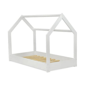 Lettino montessoriano in legno bianco
