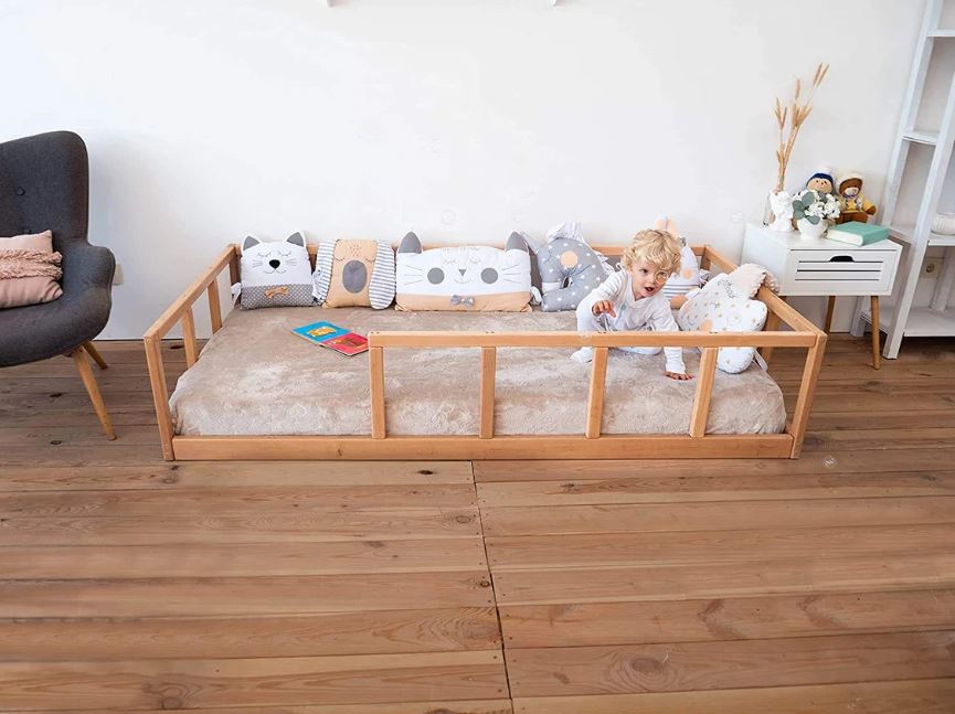Lit Montessori au sol en bois