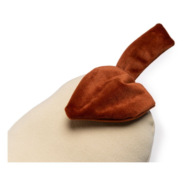 Coussin poire Nobodinoz beige et terracotta
