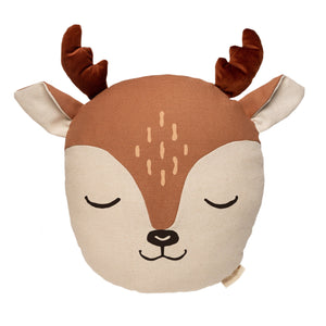 Coussin animal renne terracotta