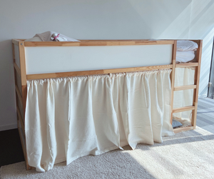 IKEA Kura bed katoenen mousseline gordijn - Ecru