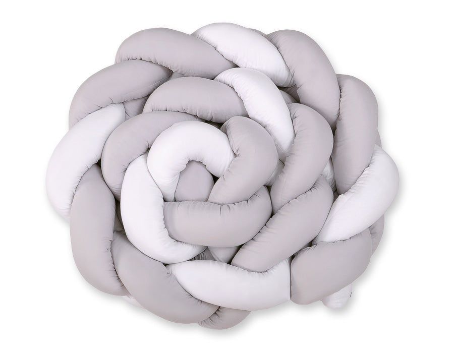 Grande Tresse de lit XXL Gris & Blanc