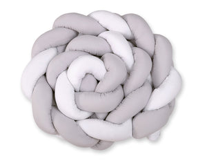 Grande Tresse de lit XXL Gris & Blanc