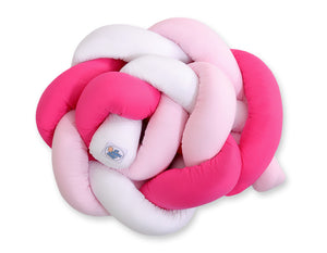 Tresse de lit 180cm Velours Rose Blanc & Rose clair