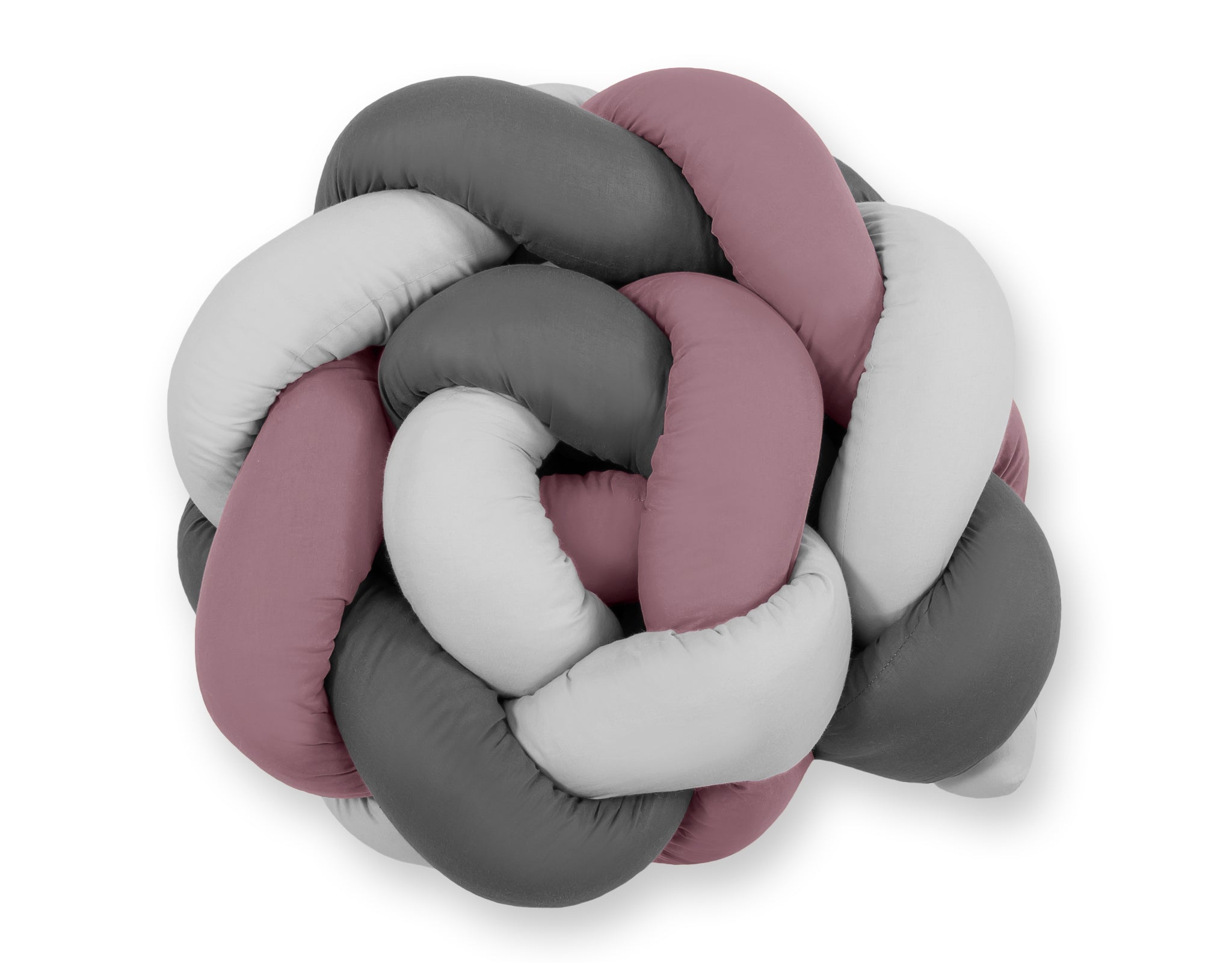 Tresse de lit Rose Gris clair &amp; Gris foncé