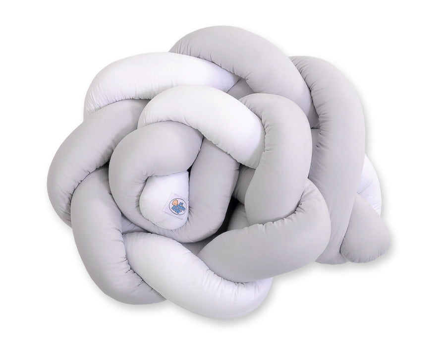Tresse de lit 180cm Gris &amp; Blanc