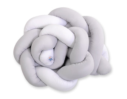 Tresse de lit 180cm Gris &amp; Blanc