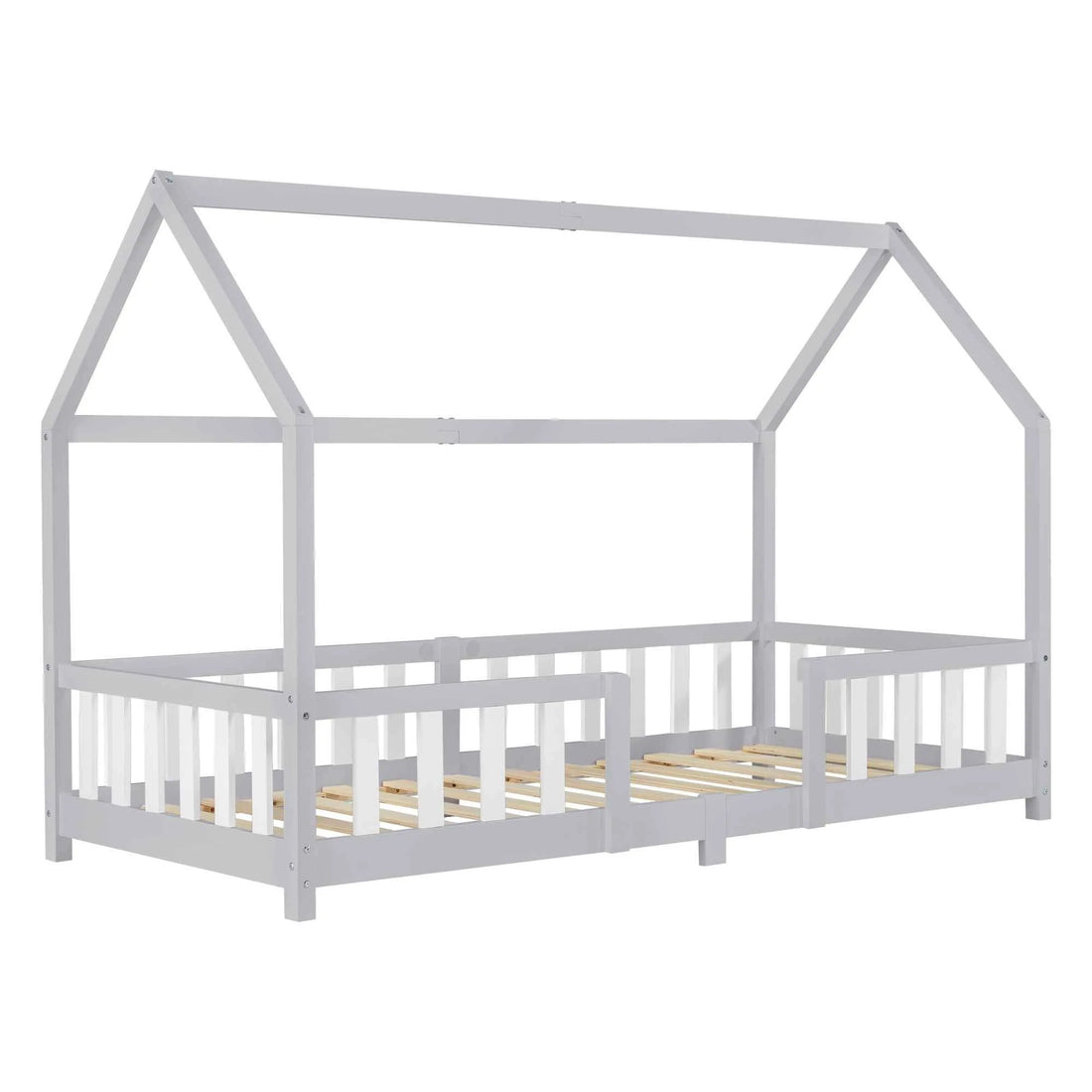 Cabinebed met slagboom - 90x200cm - Grijs
