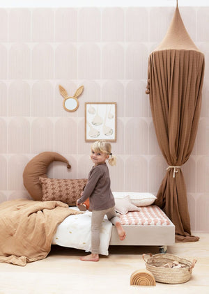 Papier peint chambre enfant Arc-en-ciel - Terracotta & Rose nude