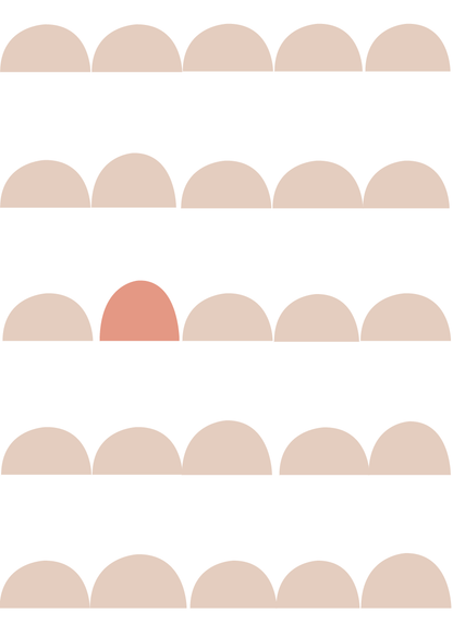 Papier peint chambre enfant Arches - Rose nude &amp; Corail