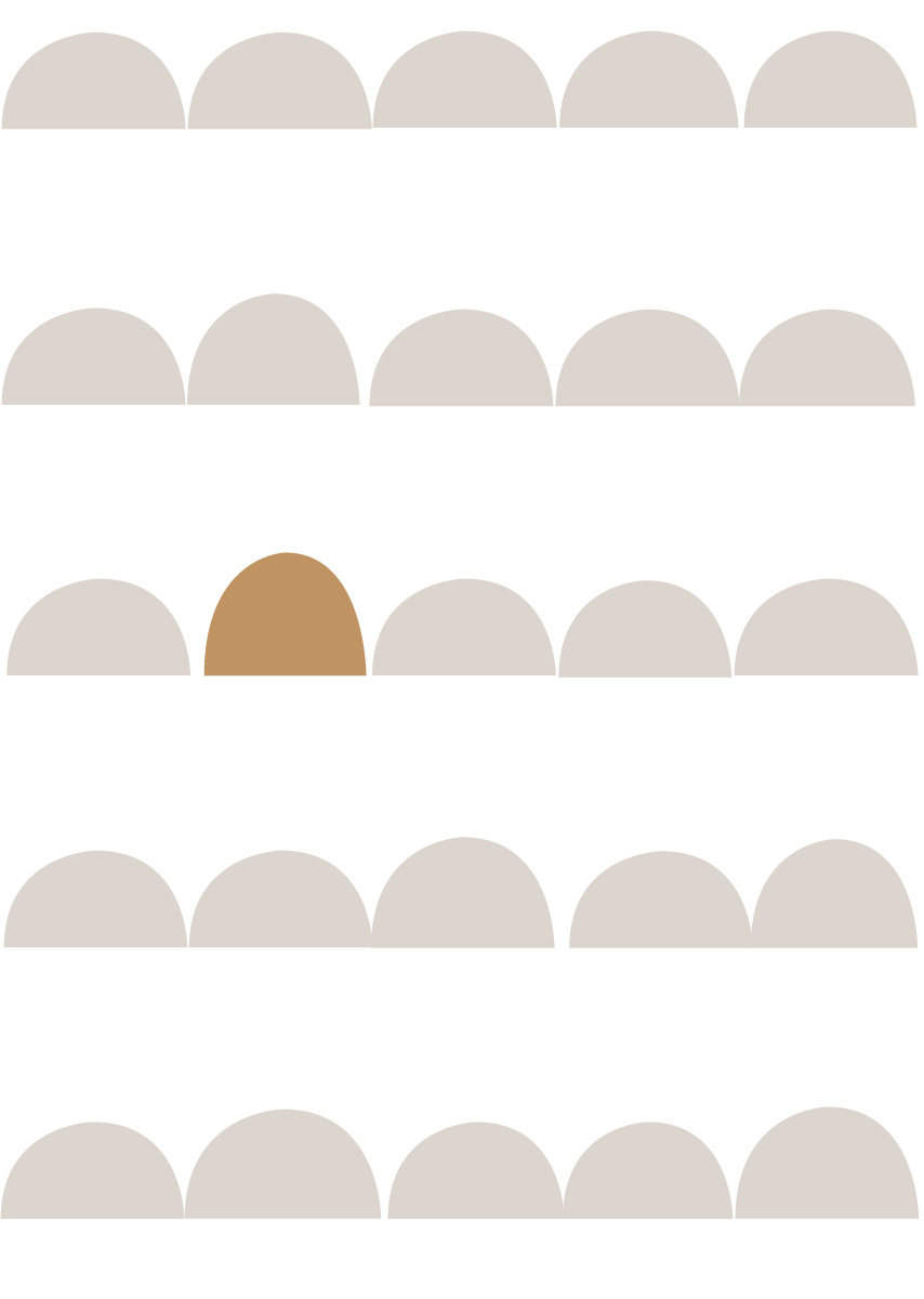 Papier peint chambre enfant Arches - Gris &amp; ocre