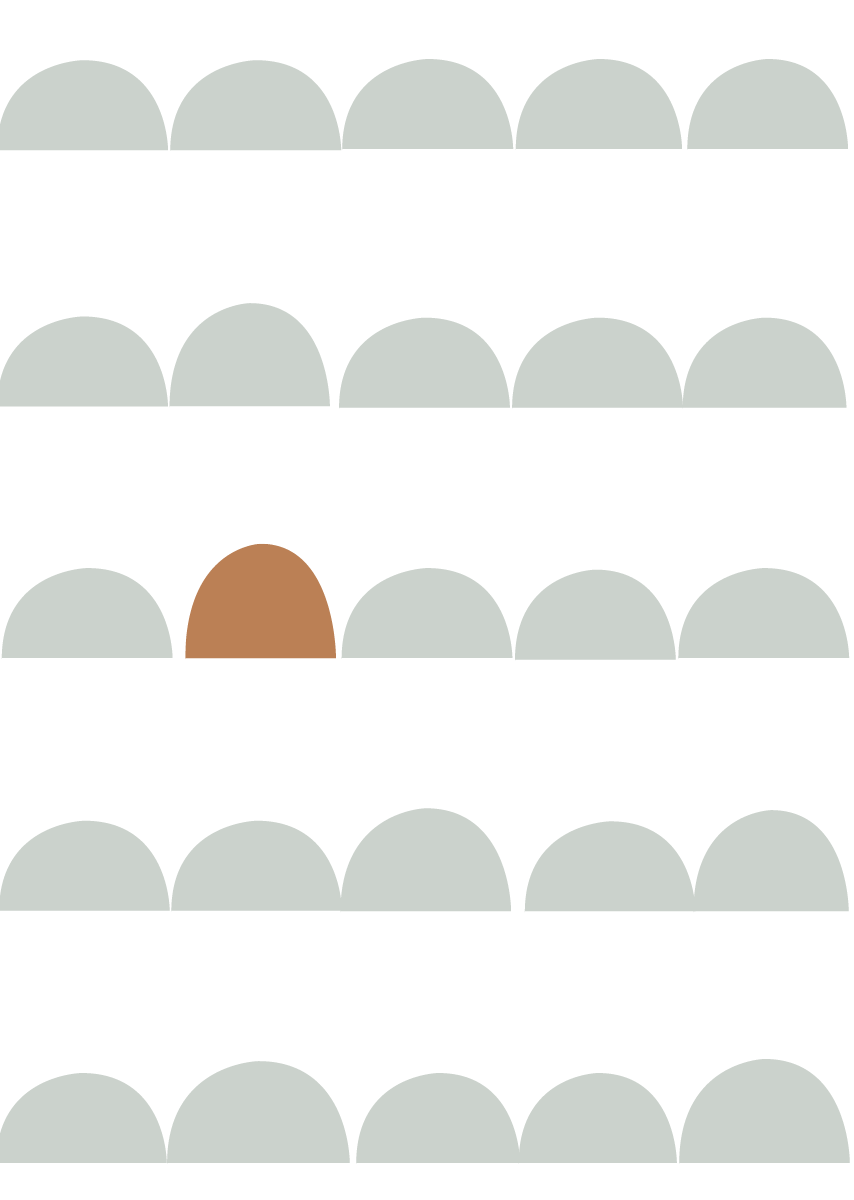 Papier peint chambre enfant Arches - Vert sauge &amp; Terracotta